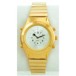 Man's Gold Tone Braille Talking Watch 1 Button, Price: $100.00